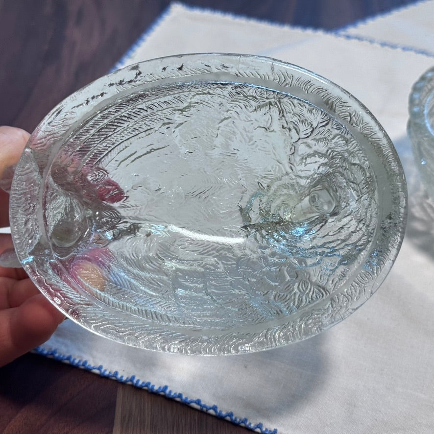 Split Tail Hen On Nest Butter Dish/Candy Dish