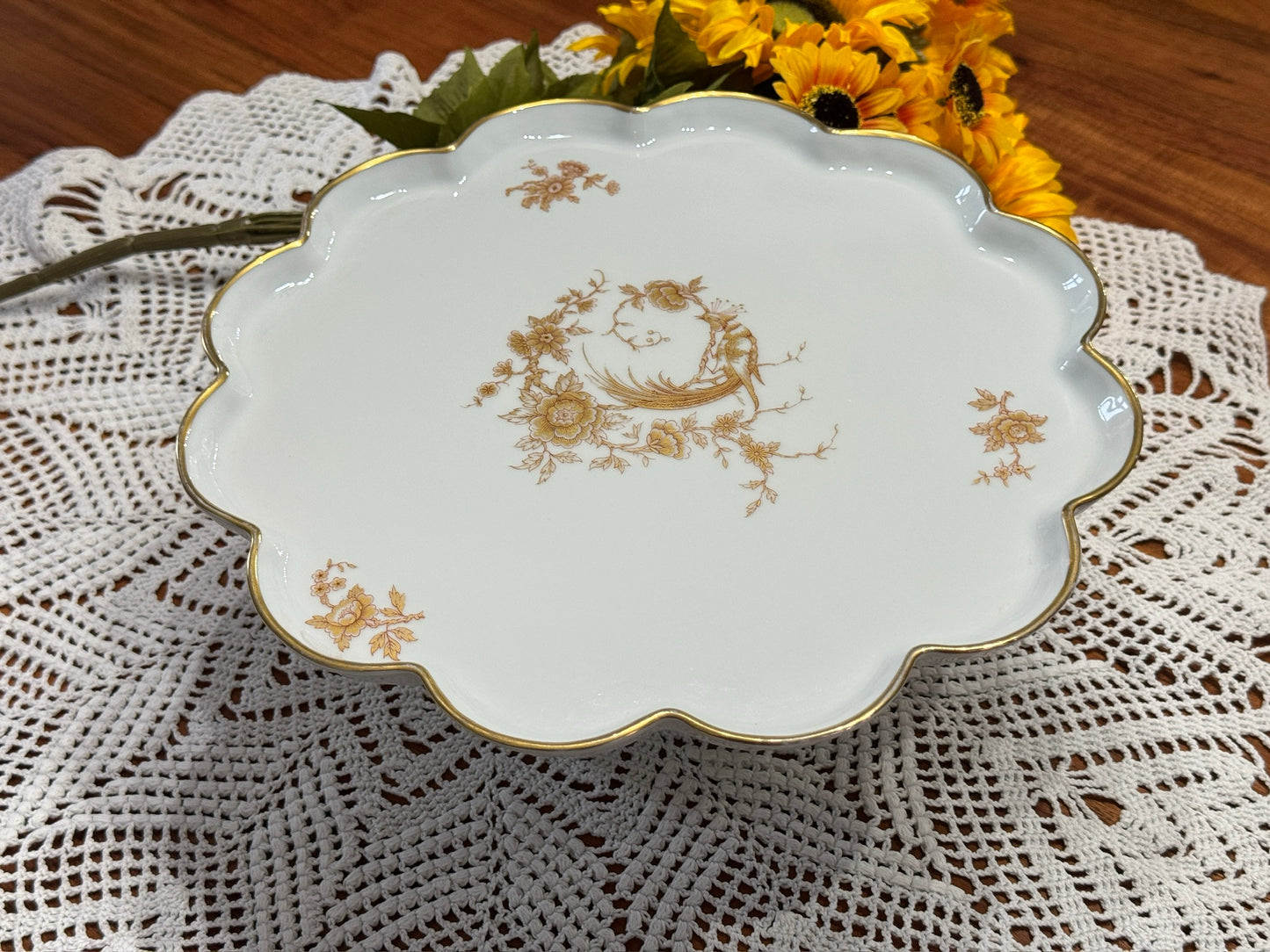 Limoges France Porcelain Cake Pedestal