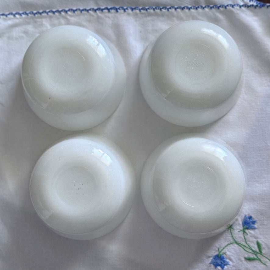 Milk Glass Fire-King Fruit Bowls/Custard Cups