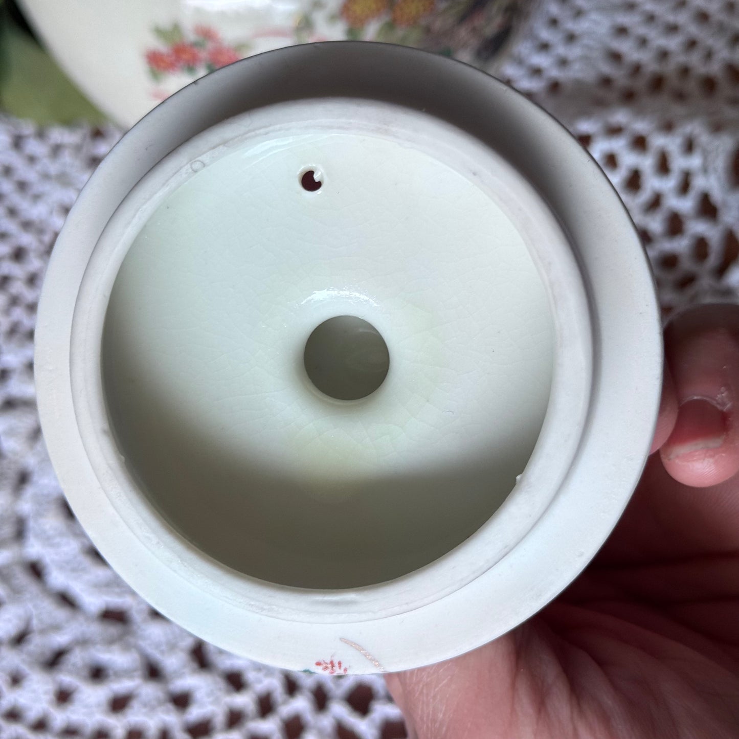 Japanese Porcelain Floral & PeacockTeapot
