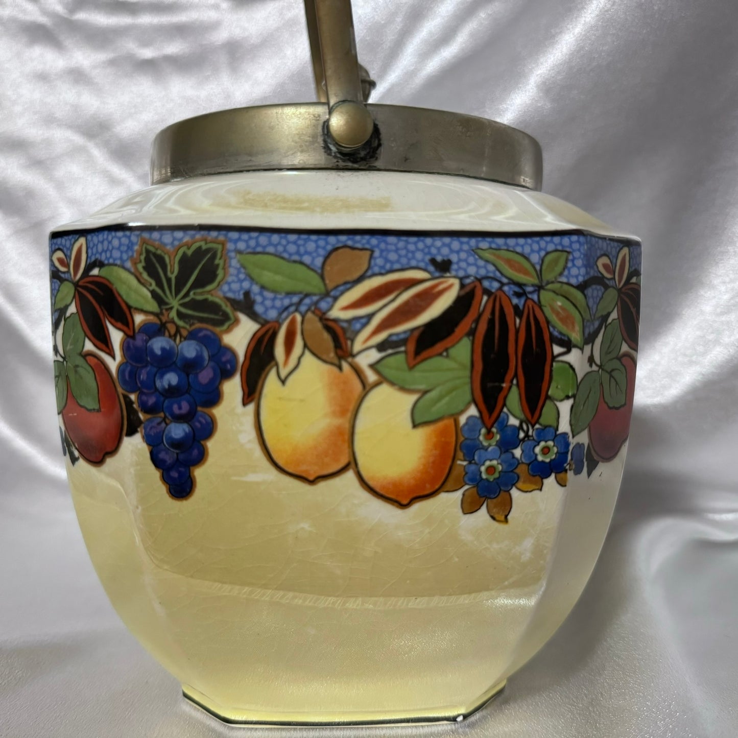 Biscuit Barrel Flosmaron Fruit Pattern