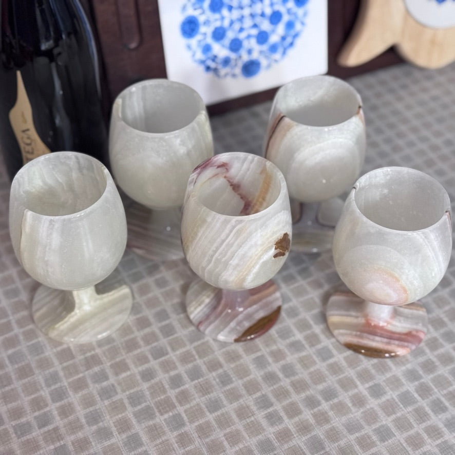 Onyx Alabaster Goblets