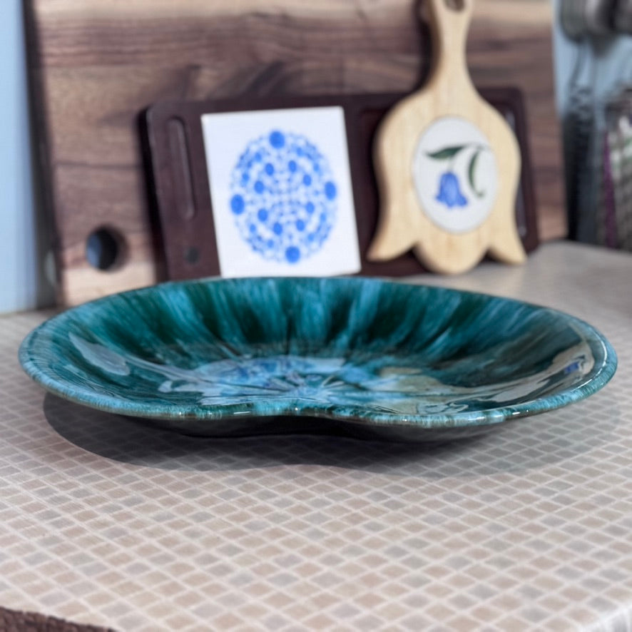 Blue Mountain Pottery Lily Pad/Tractor Seat Platter
