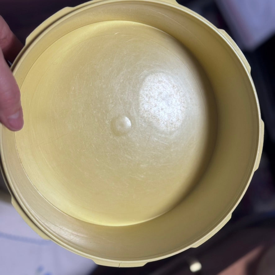 Vintage Lidded Servalier Tupperware Yellow Stacking Containers