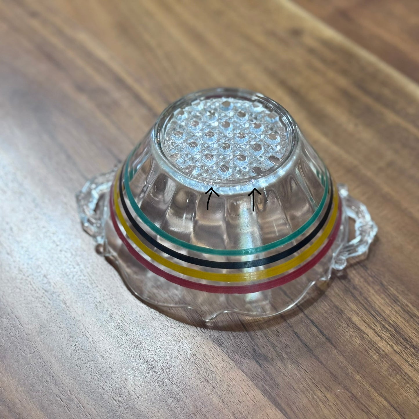 Anchor Hocking Glass Lancaster Circus Stripe Small Bowl
