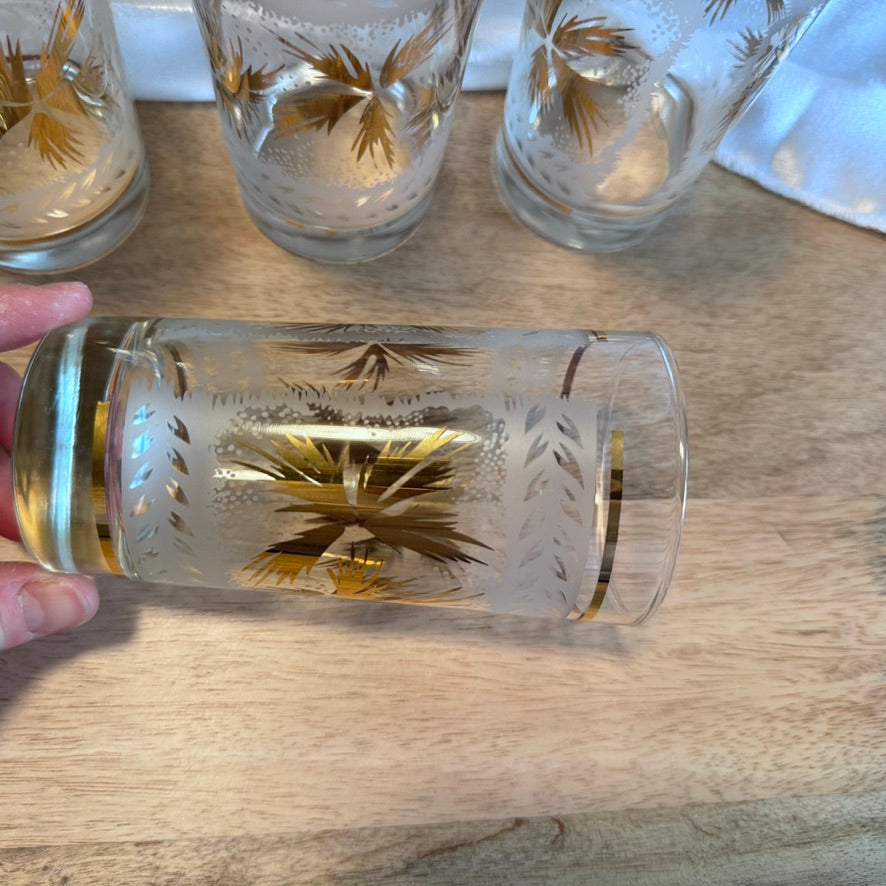 Libby Golden Palm/Sunburst Accents Glasses