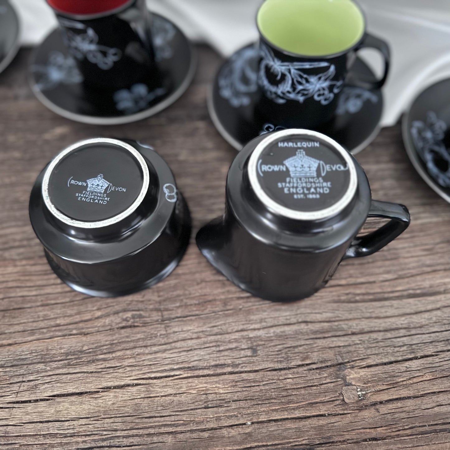 Crown Devon Harlequin Coffee Set