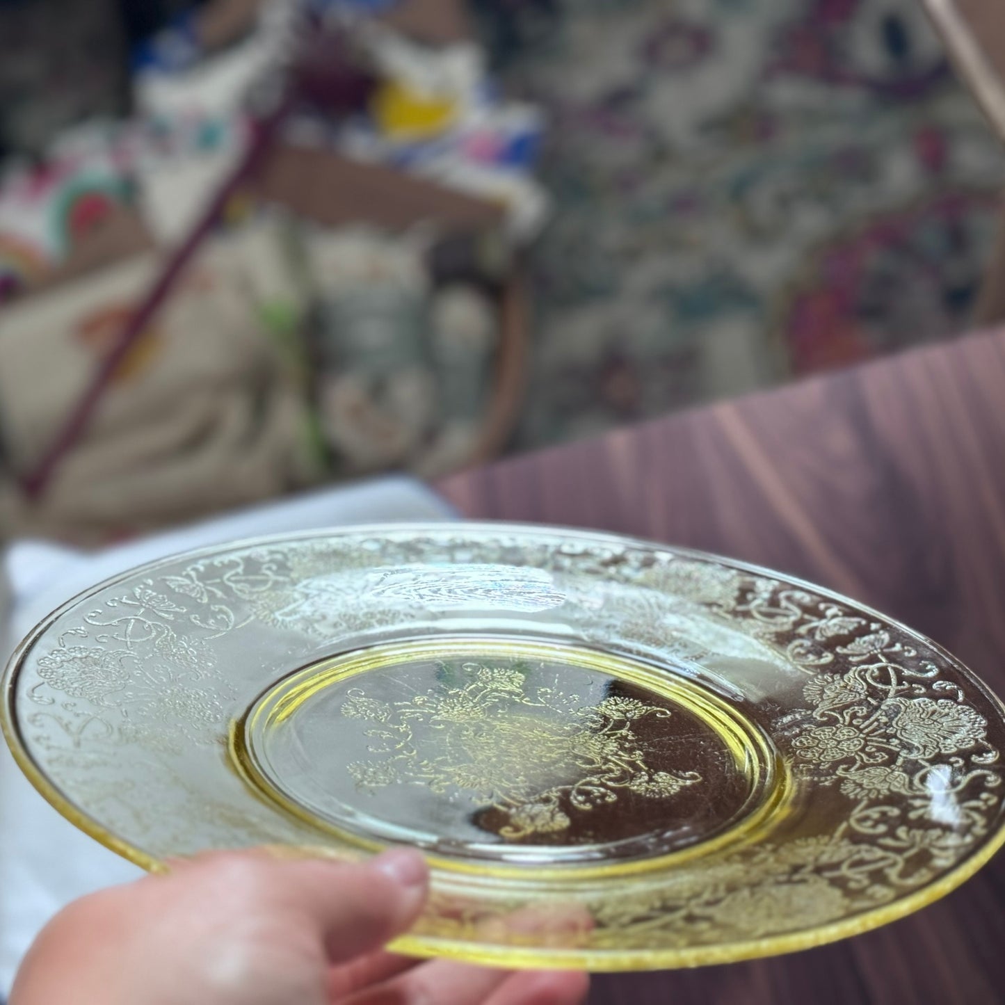 Hazel Atlas Florentine Pattern Glass Plate