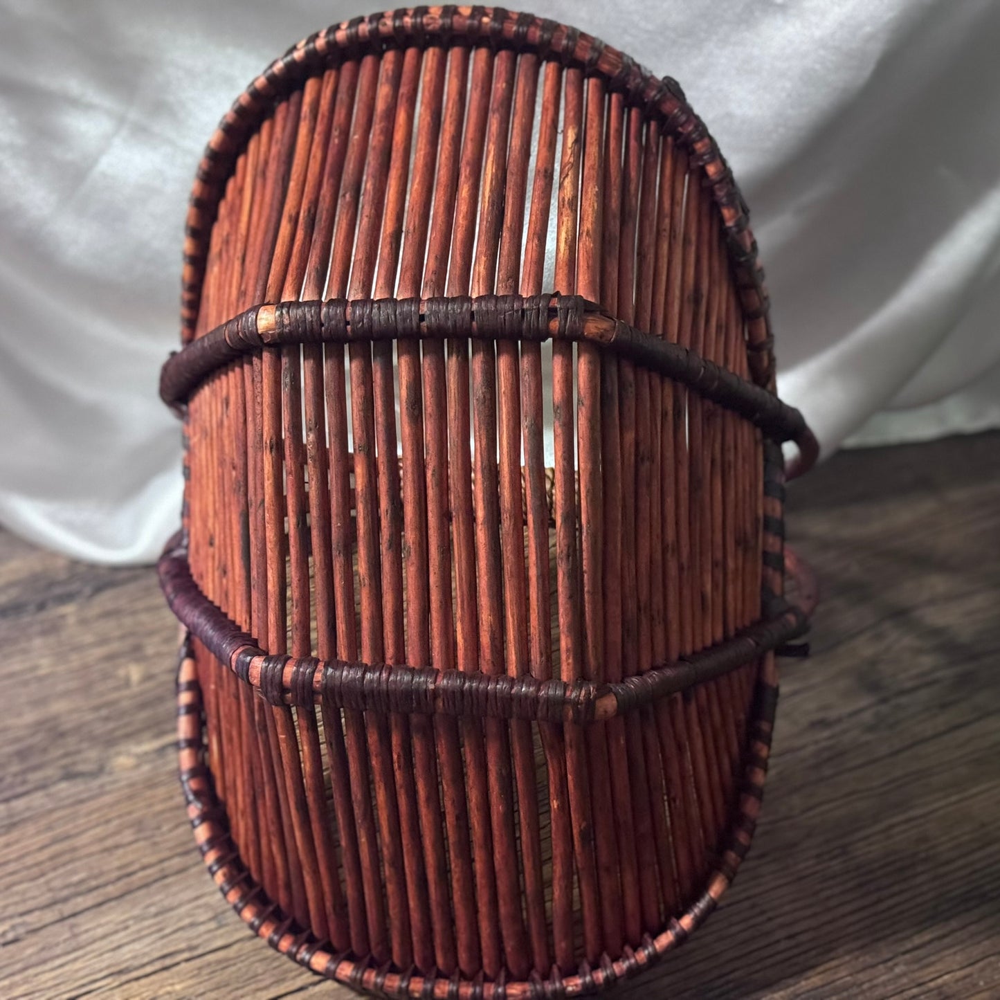Vintage Bamboo & Cane Basket
