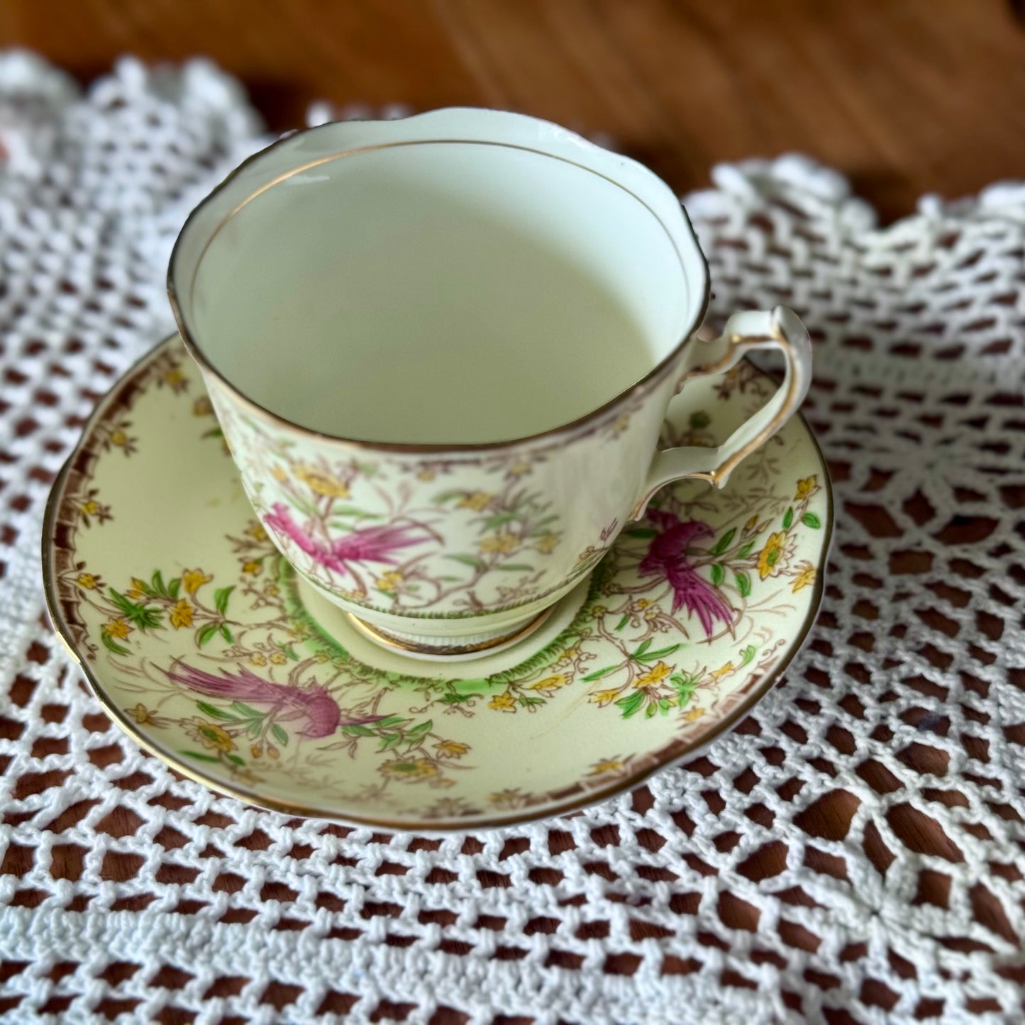Melba 'Princess' Fine Bone China Teacup and Saucer Set