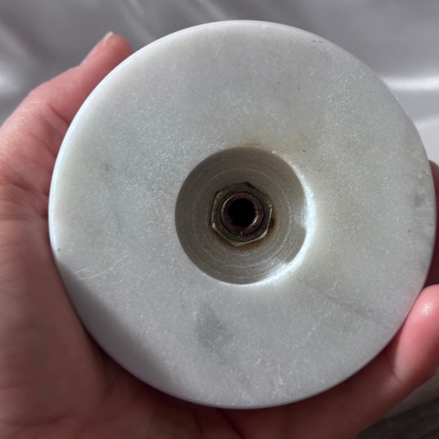 Milk Glass Pedestal Marble Soap Dish/Candy Dish
