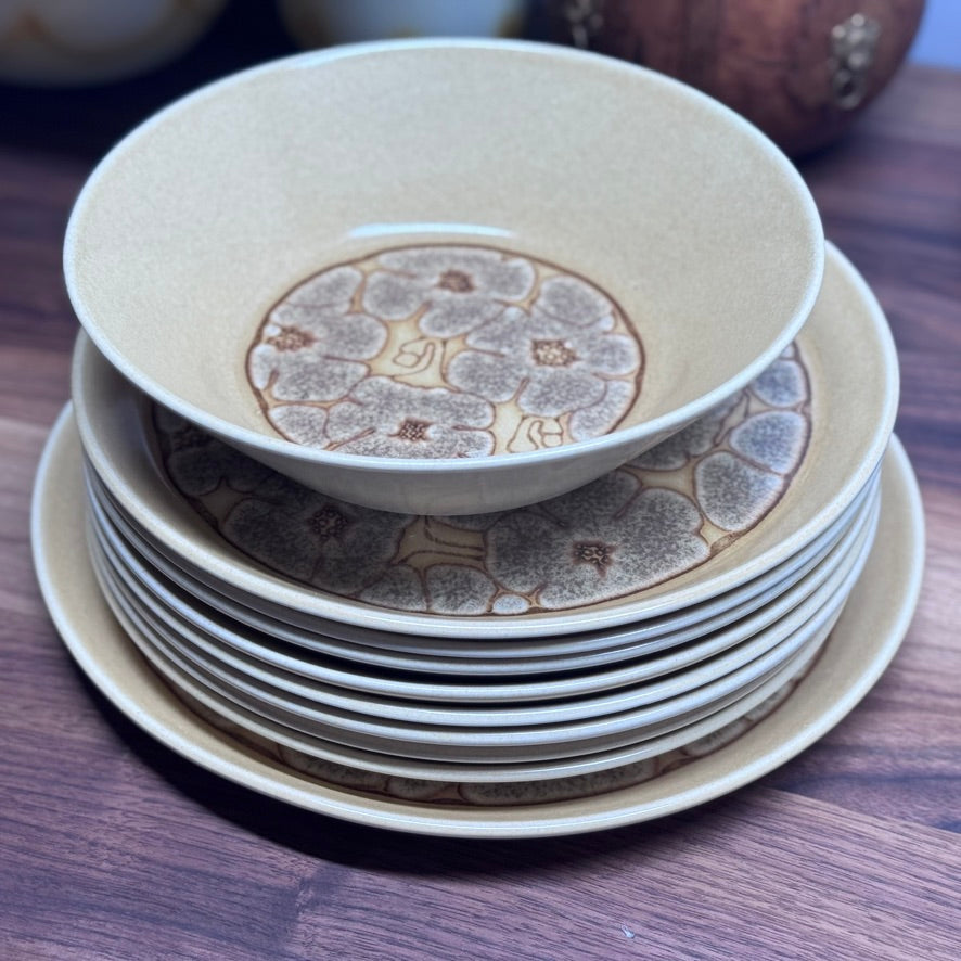 Crown Lynn Earthstone 'Camille D627' New Zealand Dish Set