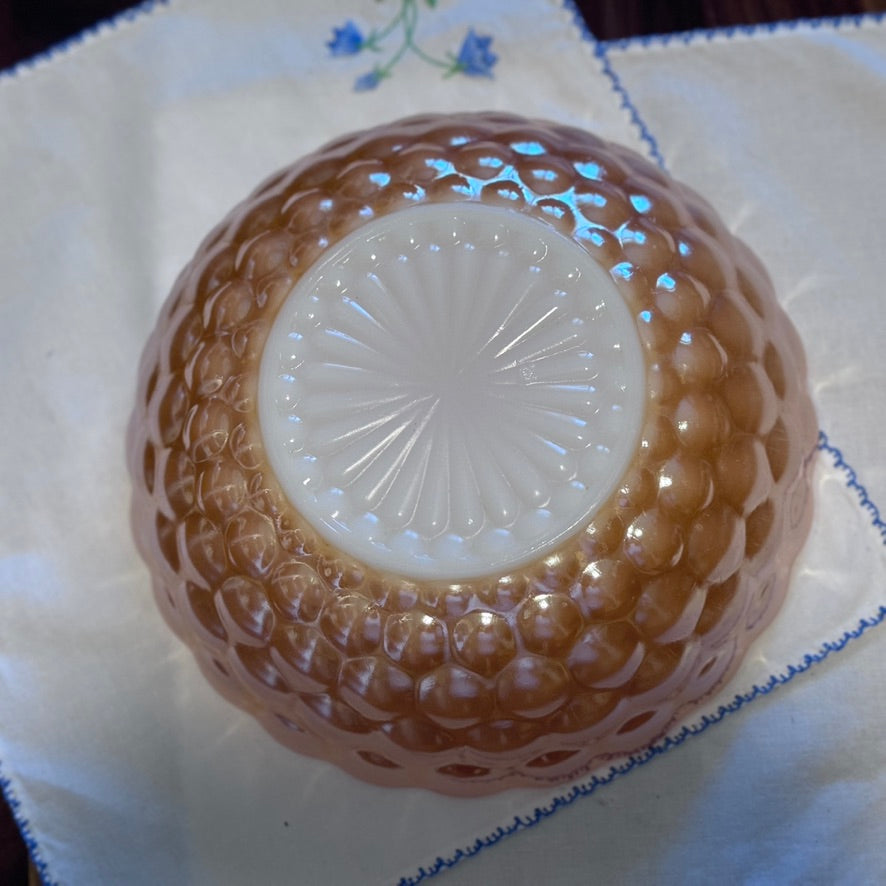 Anchor Hocking Fire King Peach Lustre Bubble Bowl