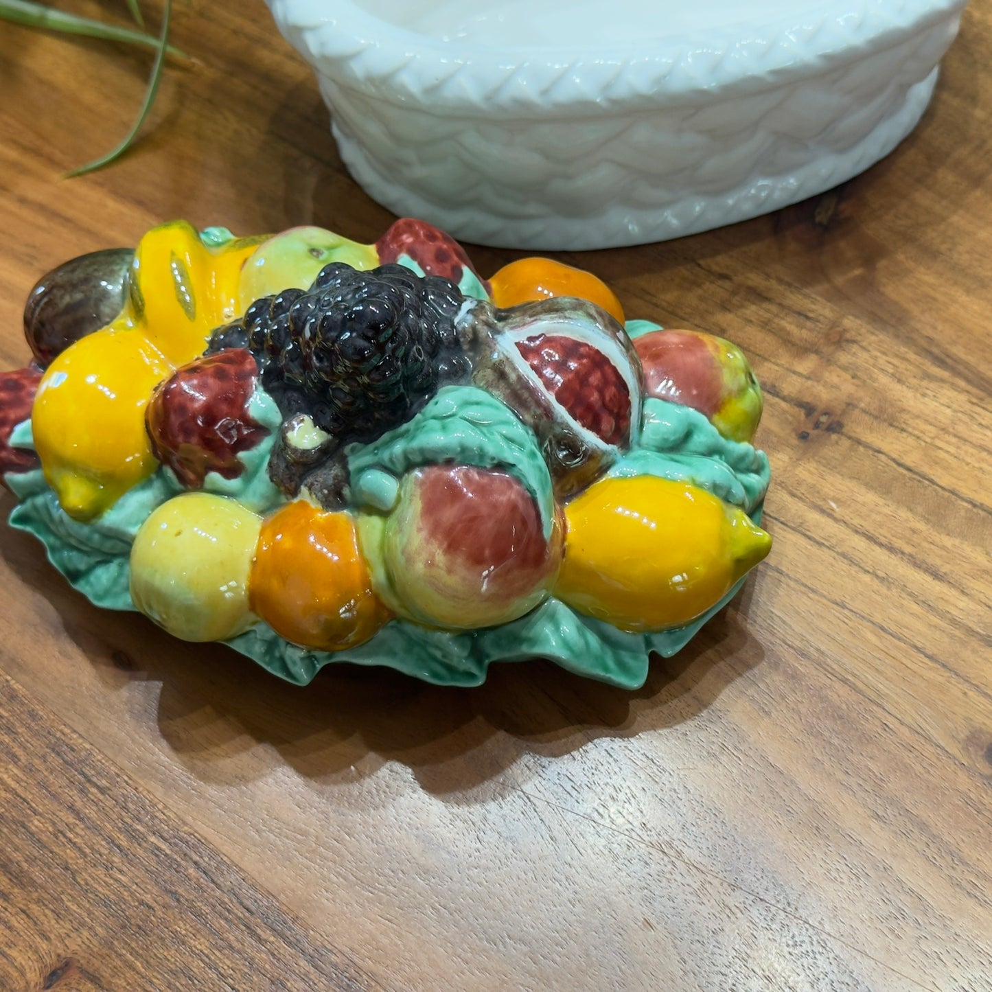 Vintage Lidded Ceramic Fruit Bowl/Storage Container