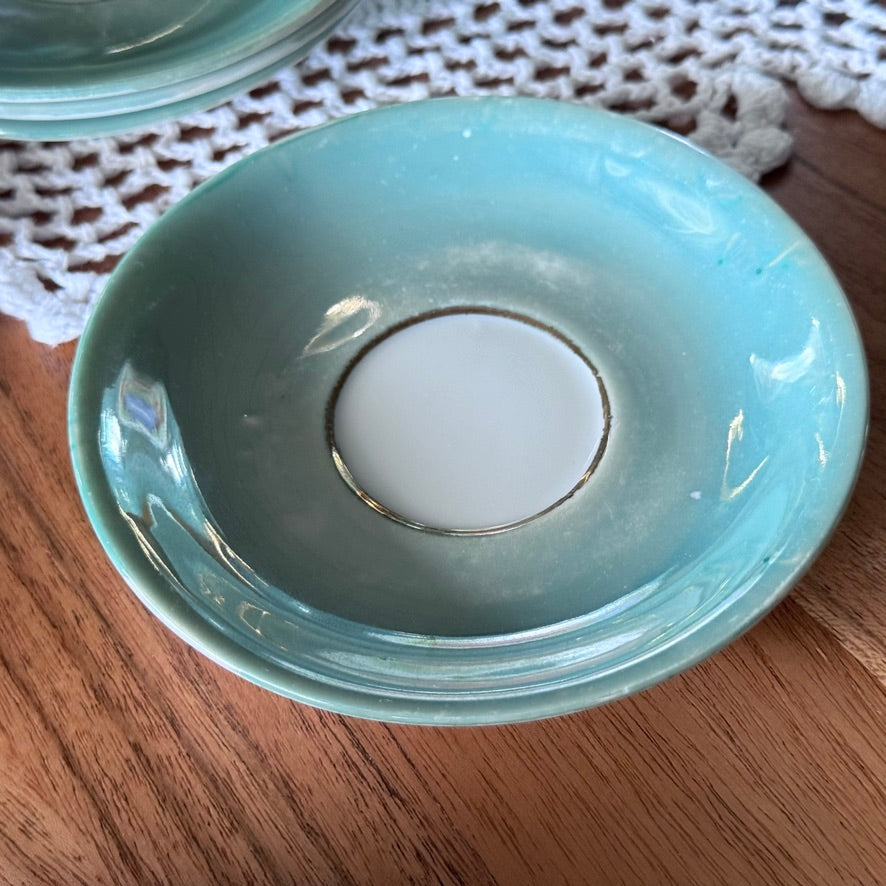 Greek Inspired Green/Aqua Lustreware Tea Set Japan