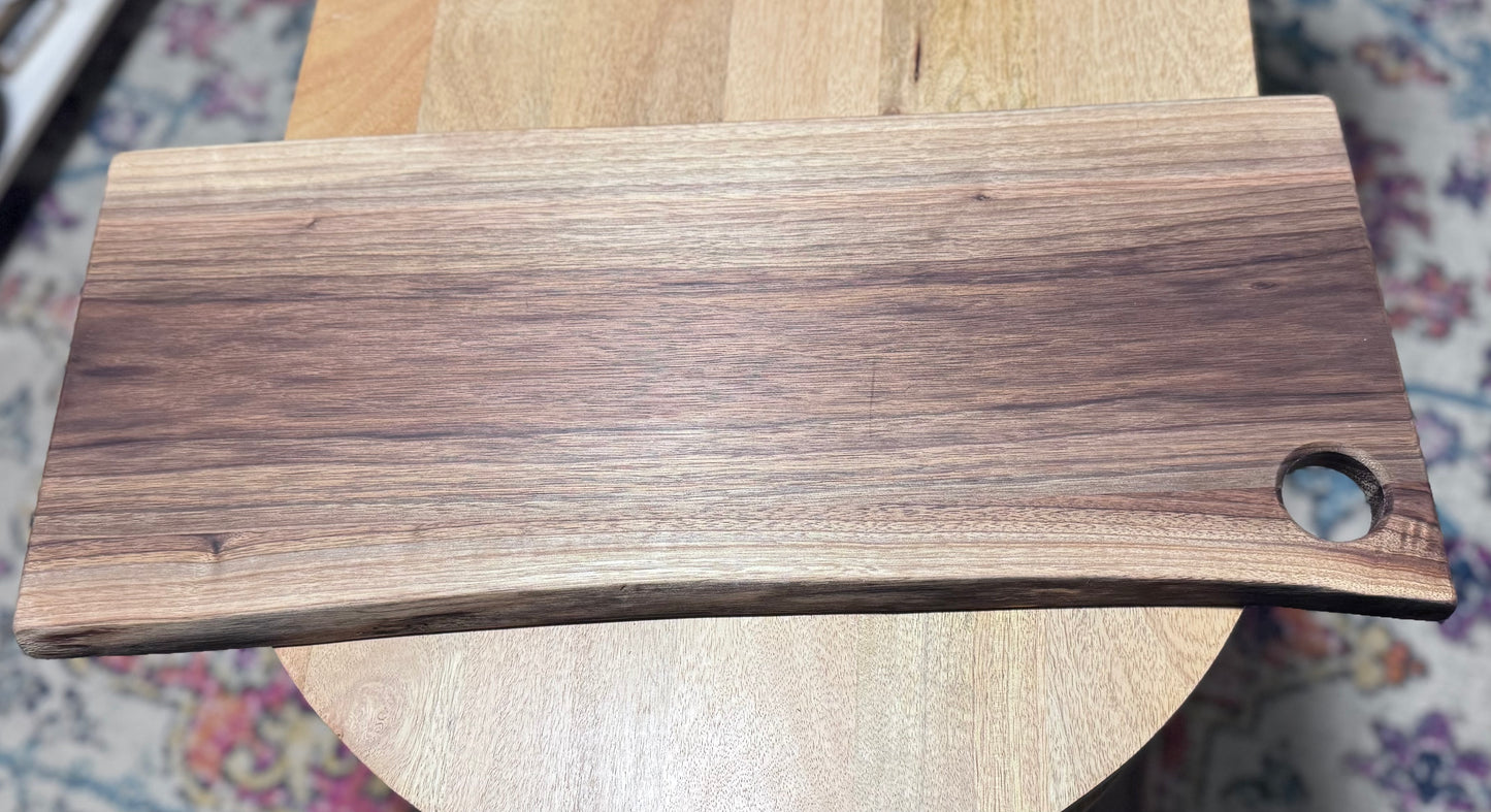 Large Live Edge Walnut Cutting Board