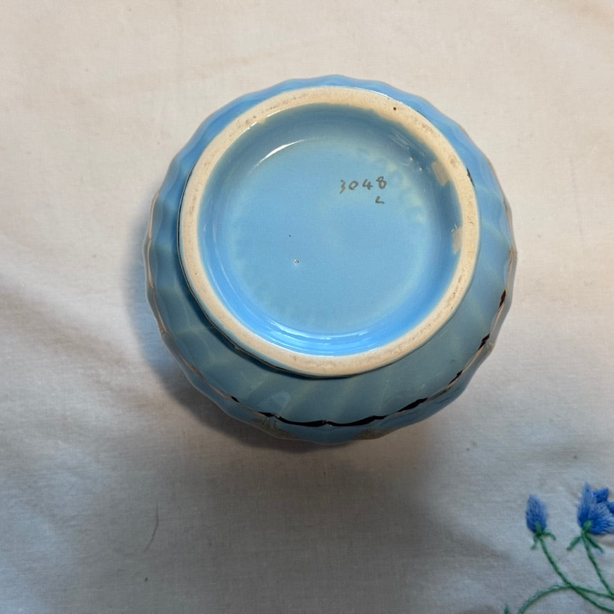 Sadler Swirl Blue Cornflower Sugar Bowl
