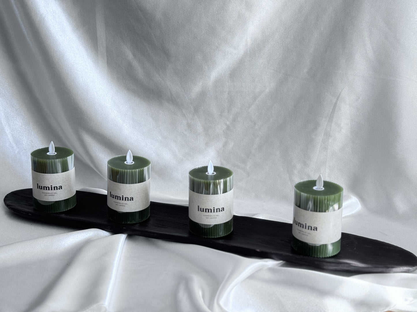 LED Green Flickering Candles