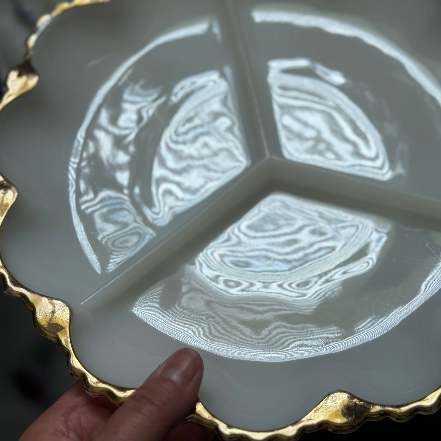 Milk Glass Divided/Relish Dish