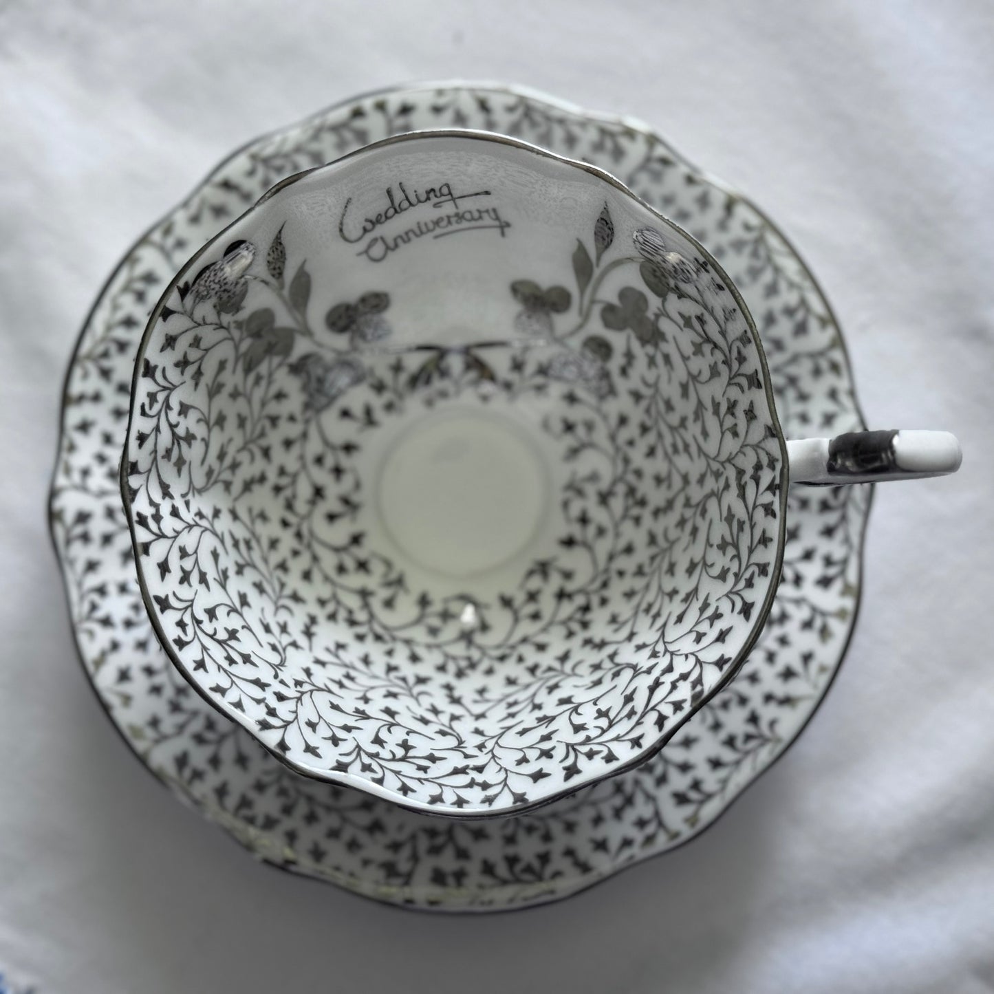 Queen Anne Wedding Anniversary Tea Cup and Saucer