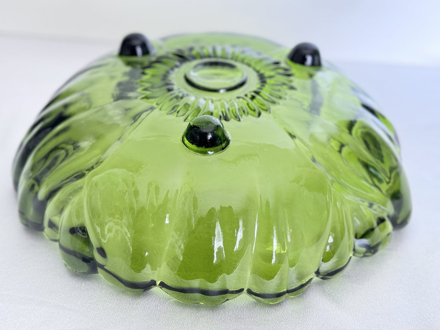 Indiana Green Glass Serving Bowl