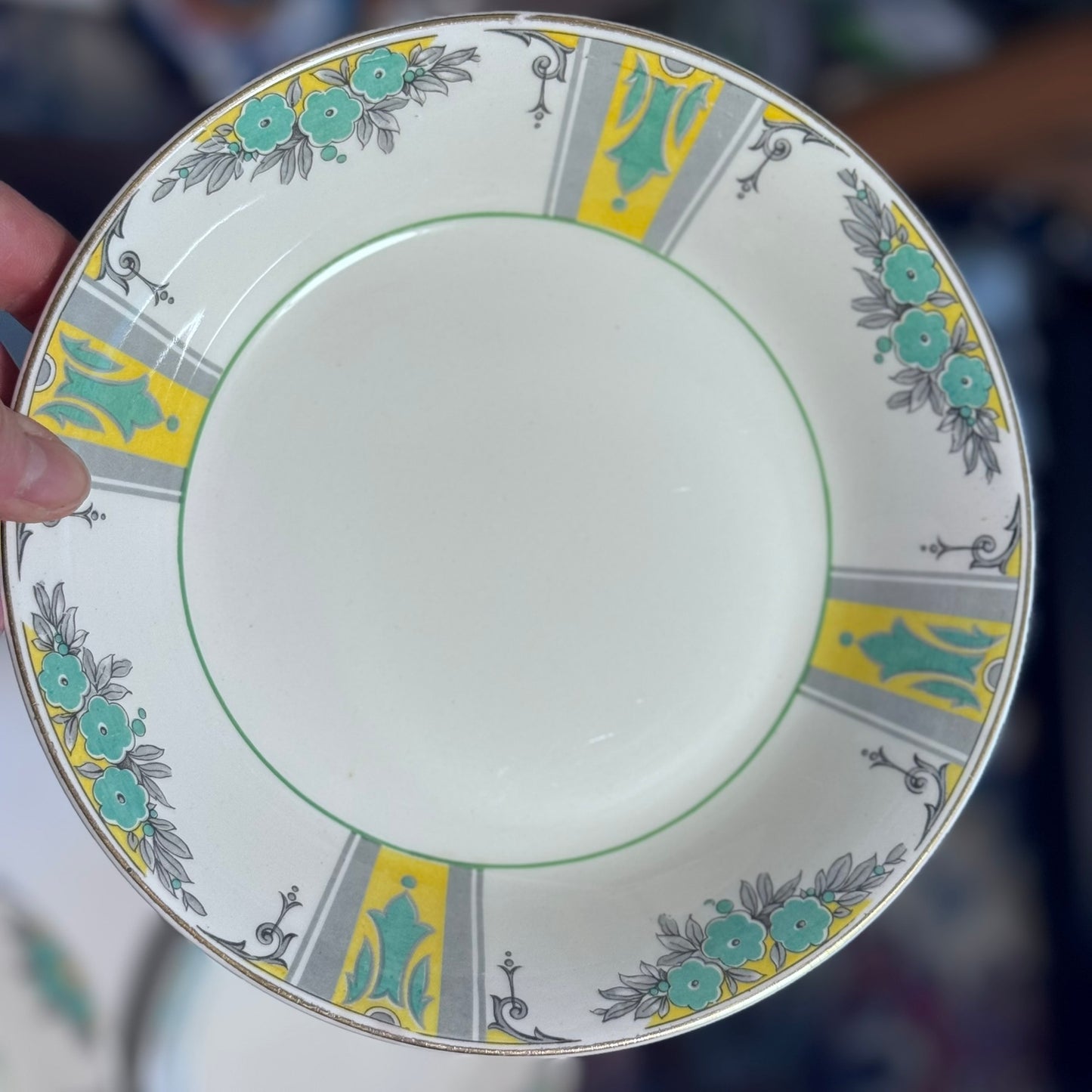 Wedgwood Devonshire Green/Yellow/Grey Bowls