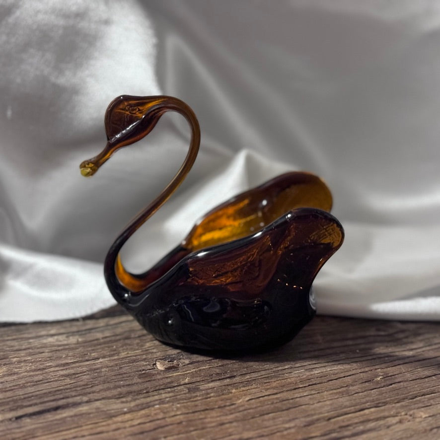 Viking Glass/Brown Glass Swan