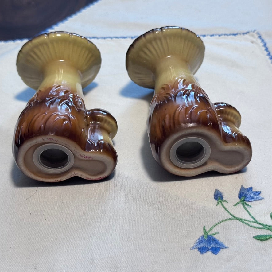 Vintage Ceramic Mushroom Salt & Pepper Shakers