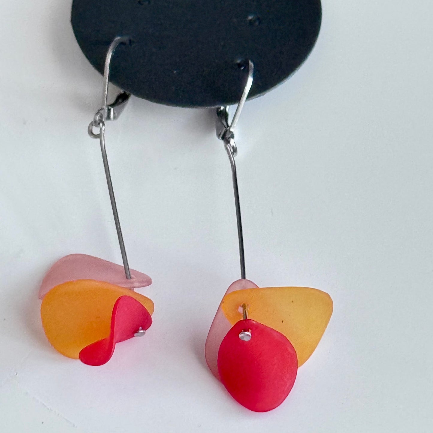 Sonia Ferland Earrings - Pink/yellow/red dangle