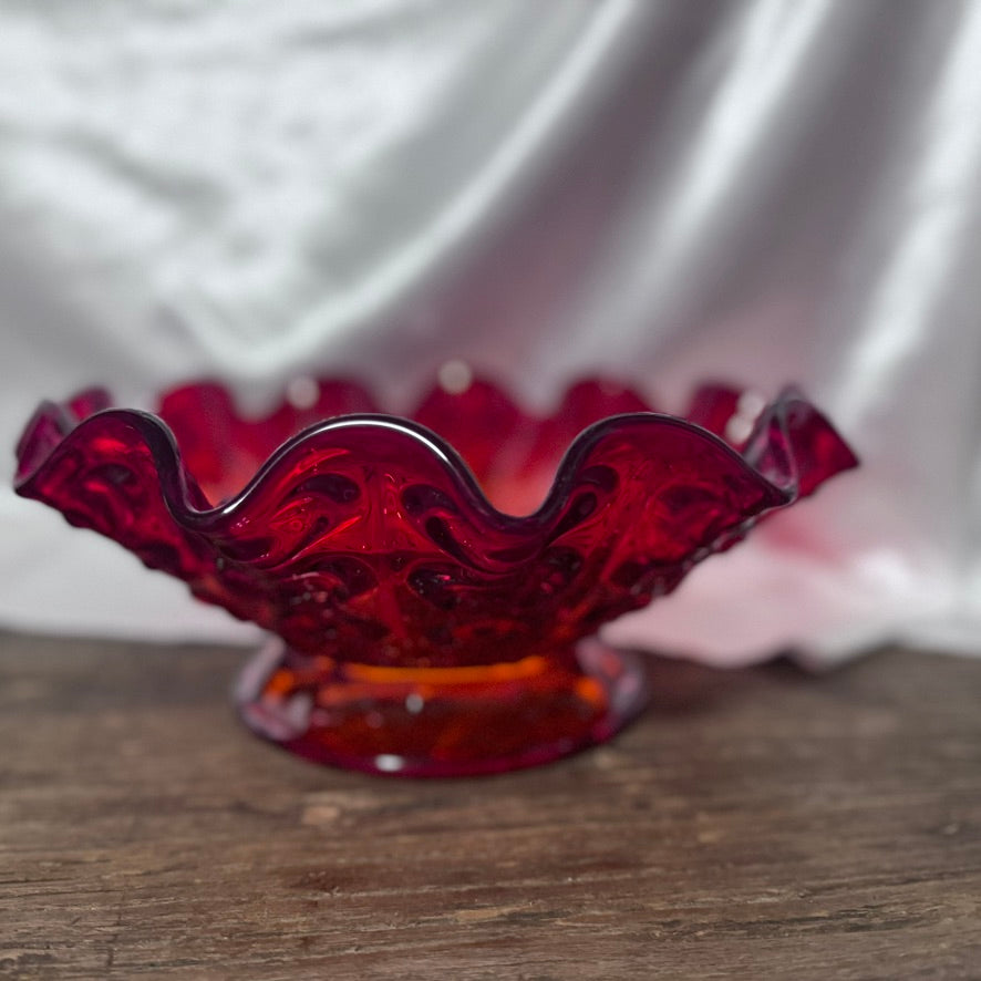 Art Glass Red Bowl