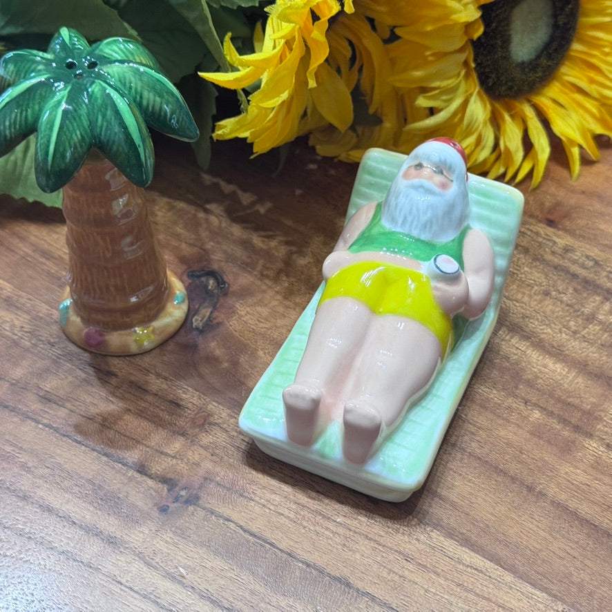 Vintage In Box Omnibus OCI Fitz & Floyd Tropical Christmas Salt & Pepper Shakers