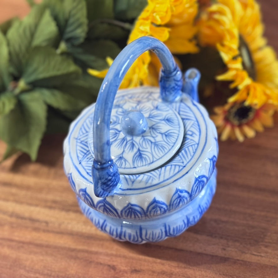Chinese Blue & White Porcelain Teapot