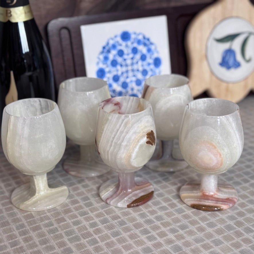Onyx Alabaster Goblets