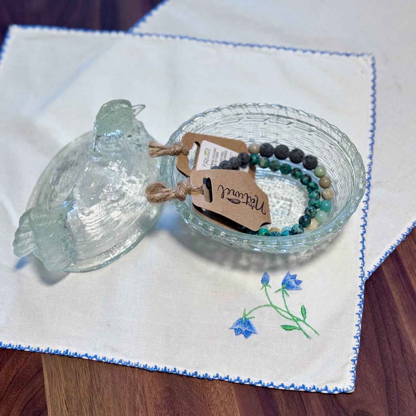 Split Tail Hen On Nest Butter Dish/Candy Dish