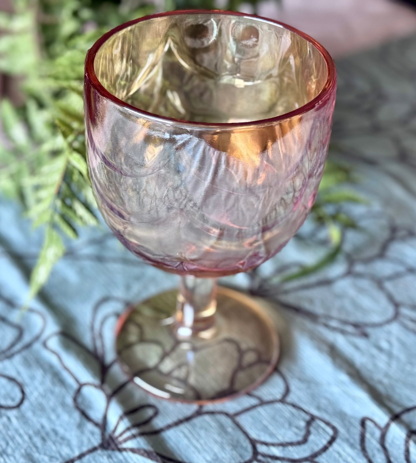 Large Marigold Jeannette Glass Goblet