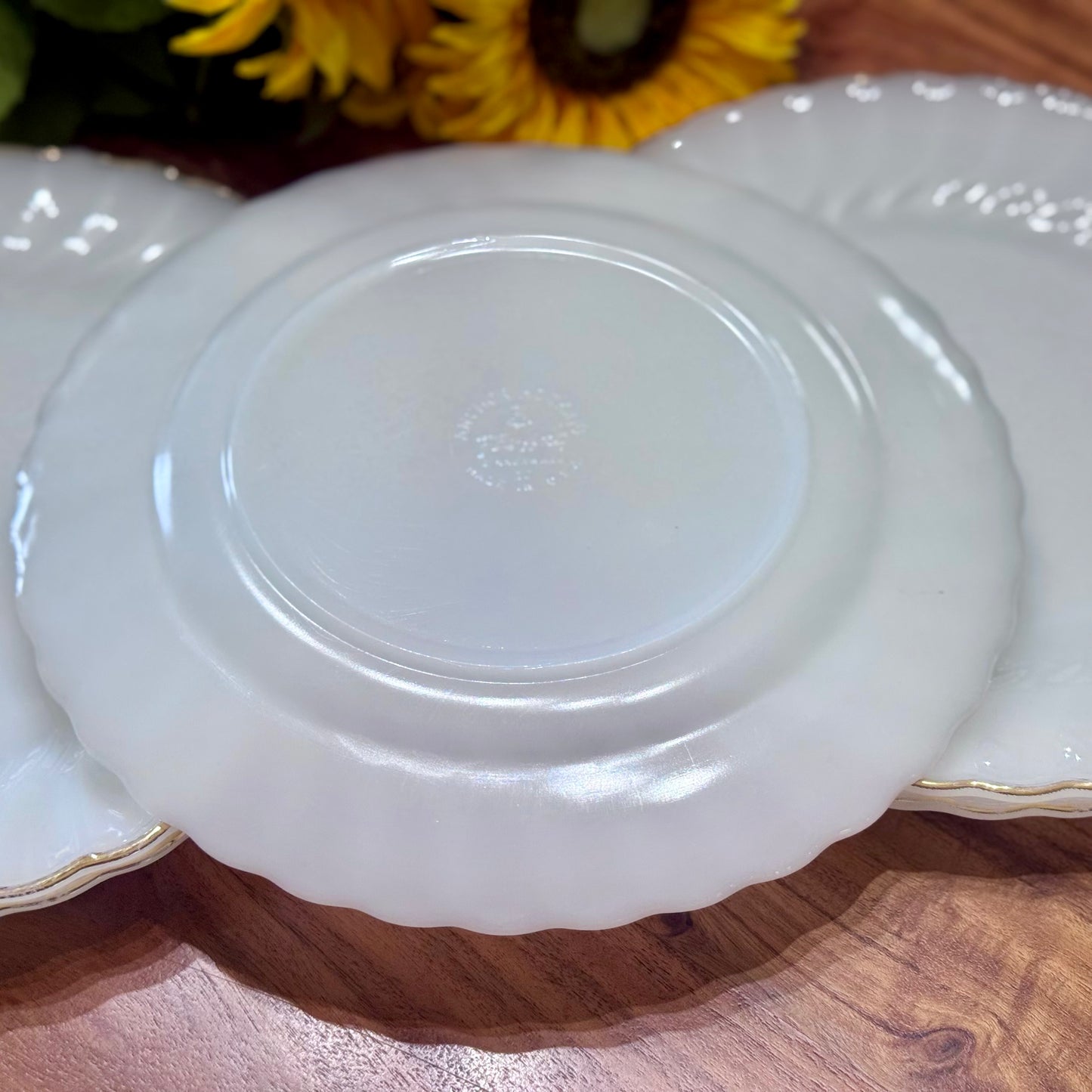 Anchor Hocking Milk Glass 10" Dinner Plates