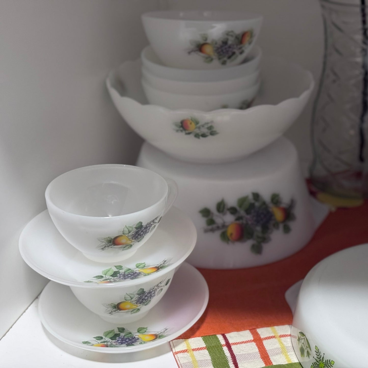 Arcopal Fruit de France Tea/Coffee Cups and Saucers