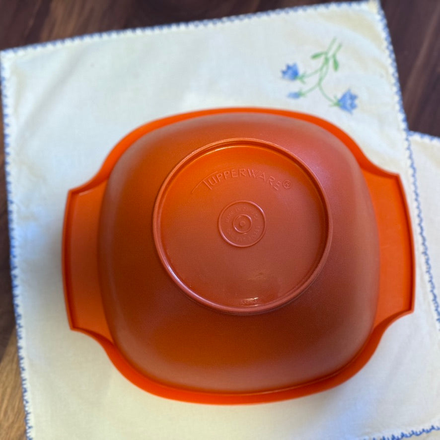 Orange Tupperware Bowls with Lids