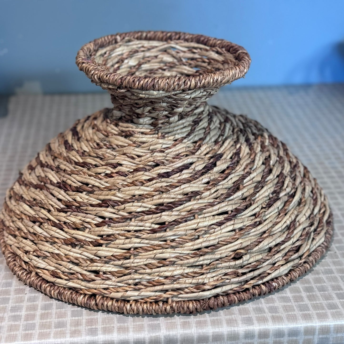 Large Wicker Pedestal Basket