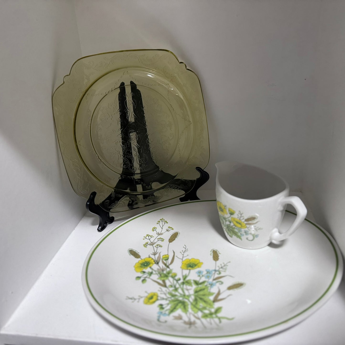 Federal Glass Madrid Amber Glass Plate