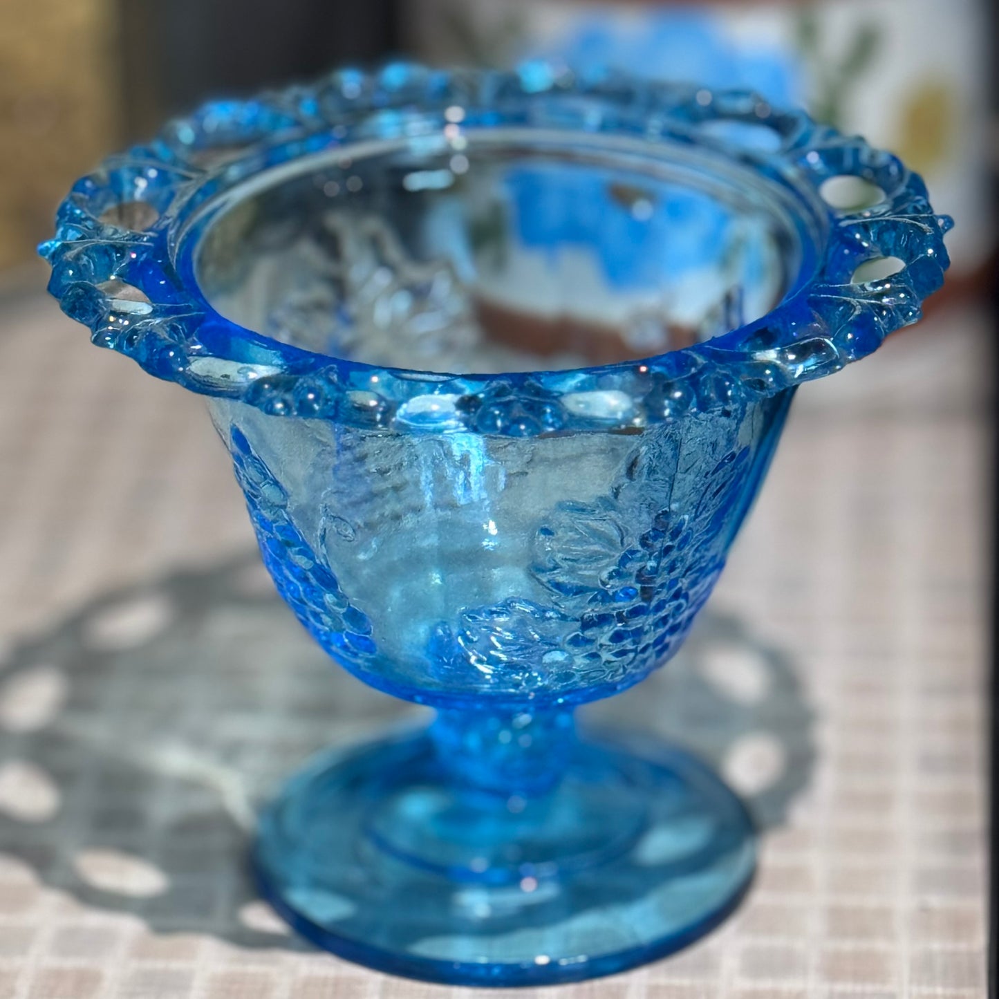 Blue Indiana Glass Candy Dish