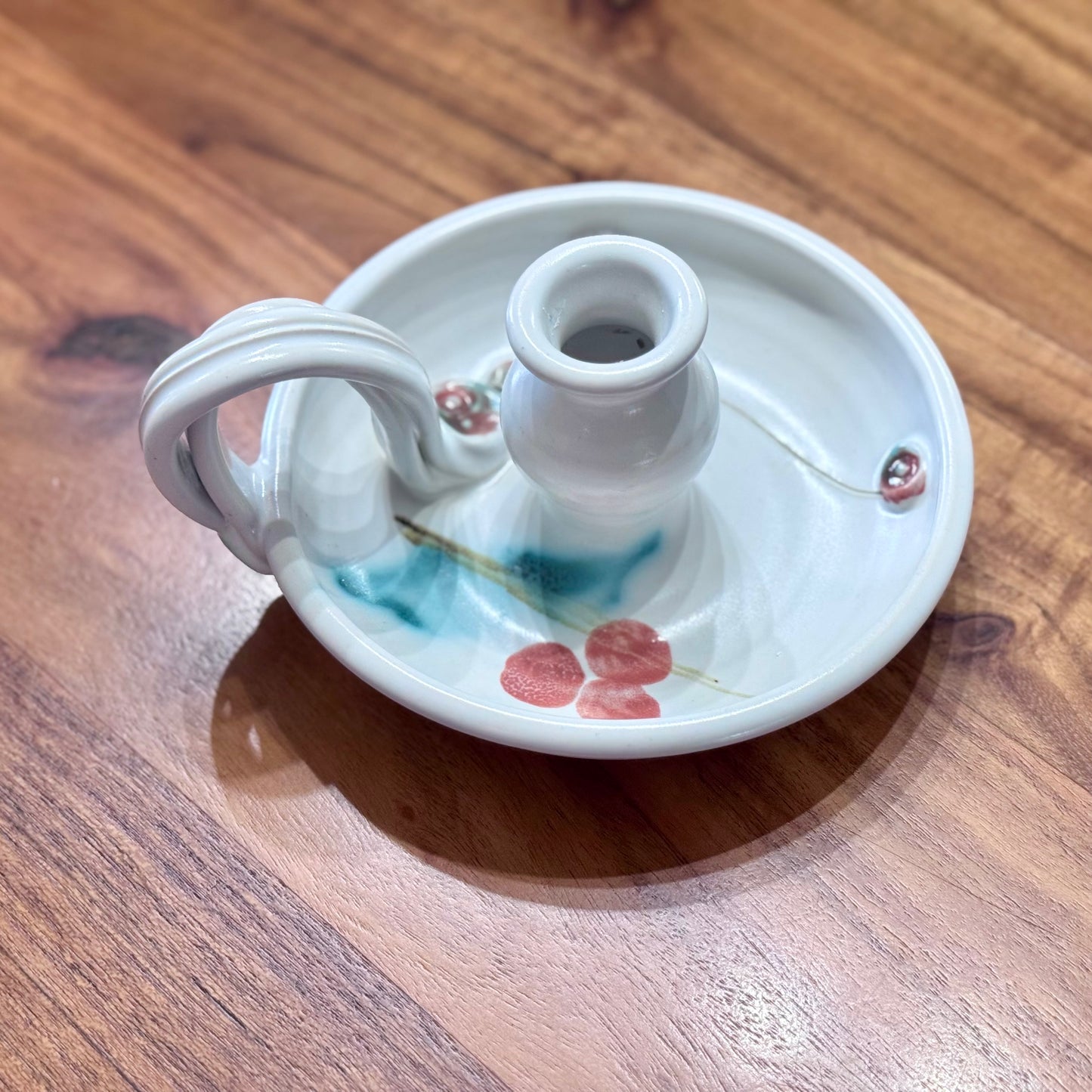 Finger Loop Ballydougan Pottery Candlestick Holder