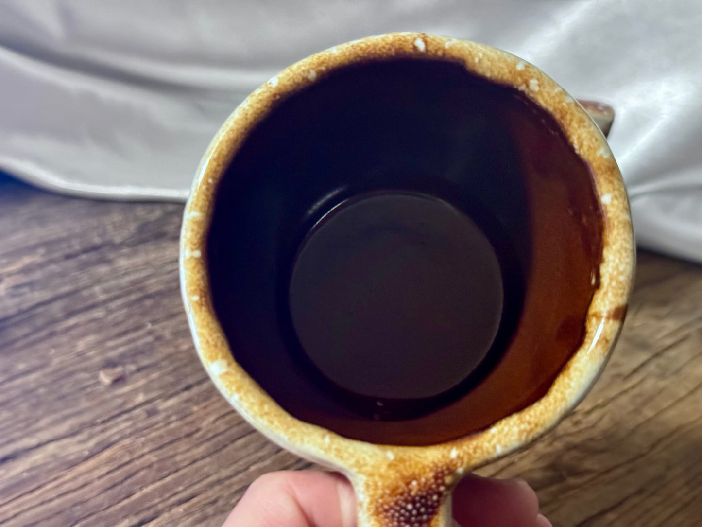 WSC Maple Leaf Brown Drip Glaze Coffee Mug