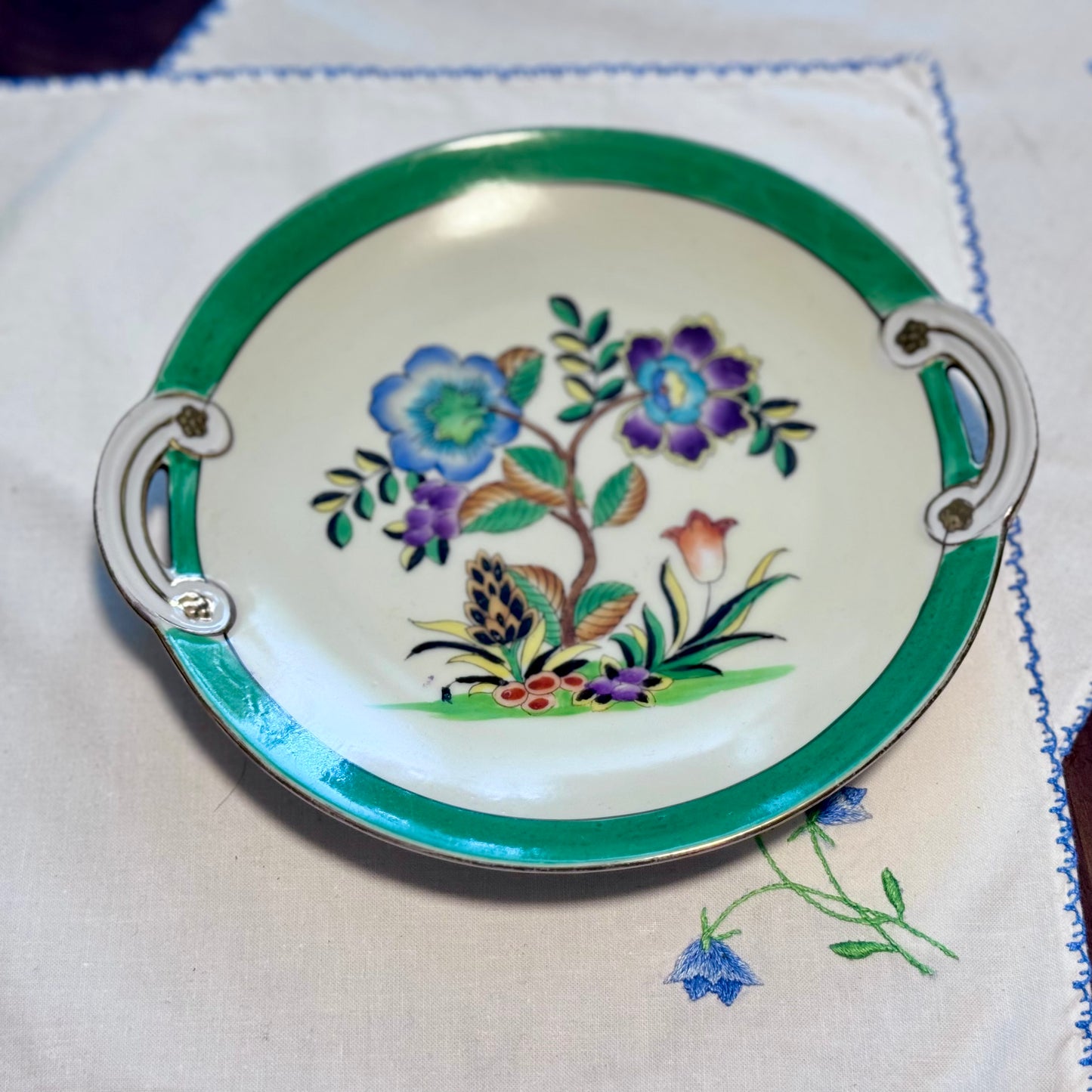 Noritake Hand-Painted Art Deco Lusterware Plate