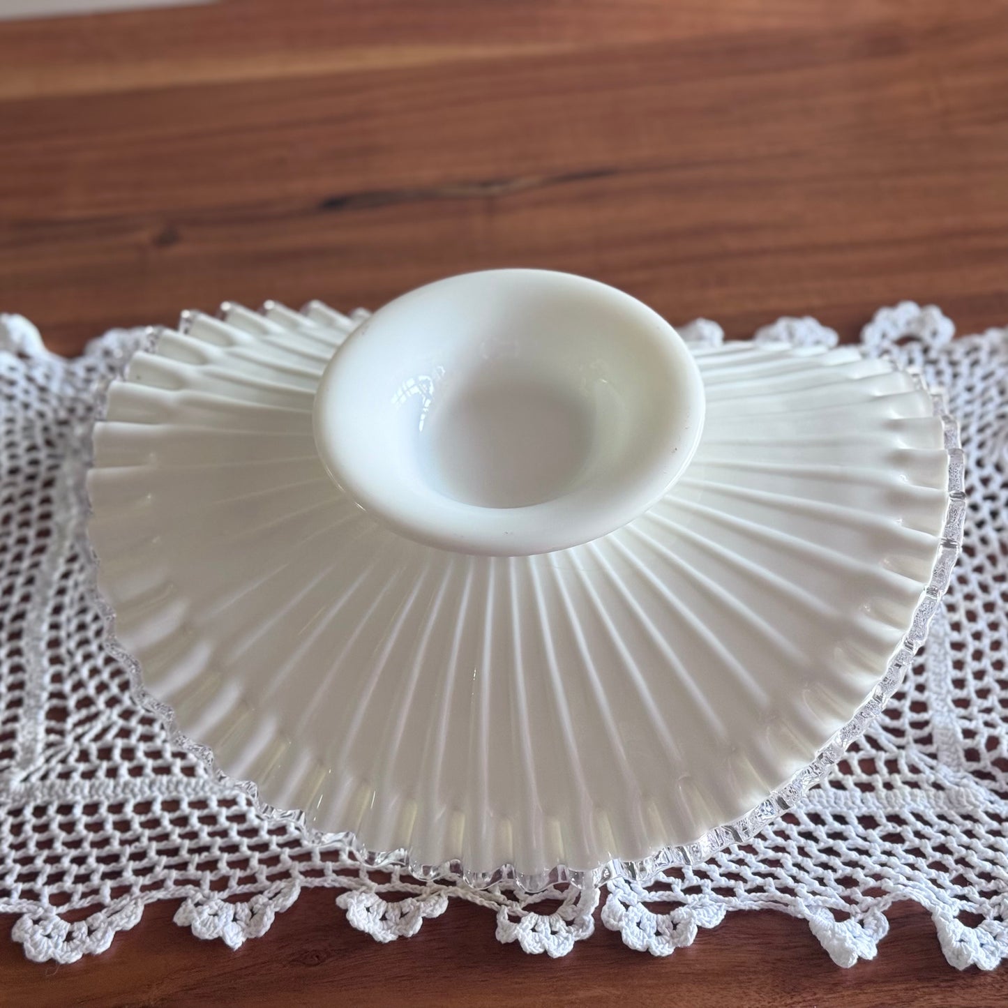 Fenton Silver Crest Banana Fruit Bowl