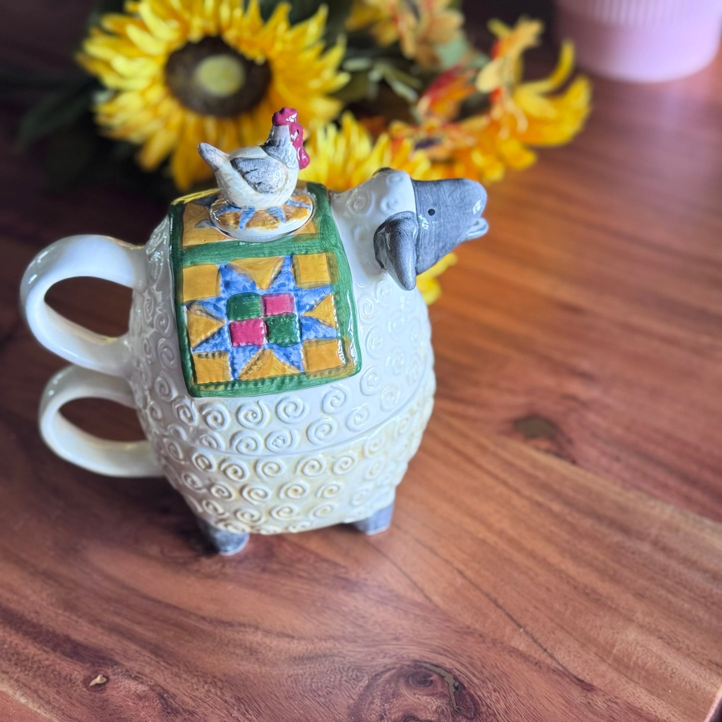 Sheep & Chicken - Barnyard Teapot/Cup