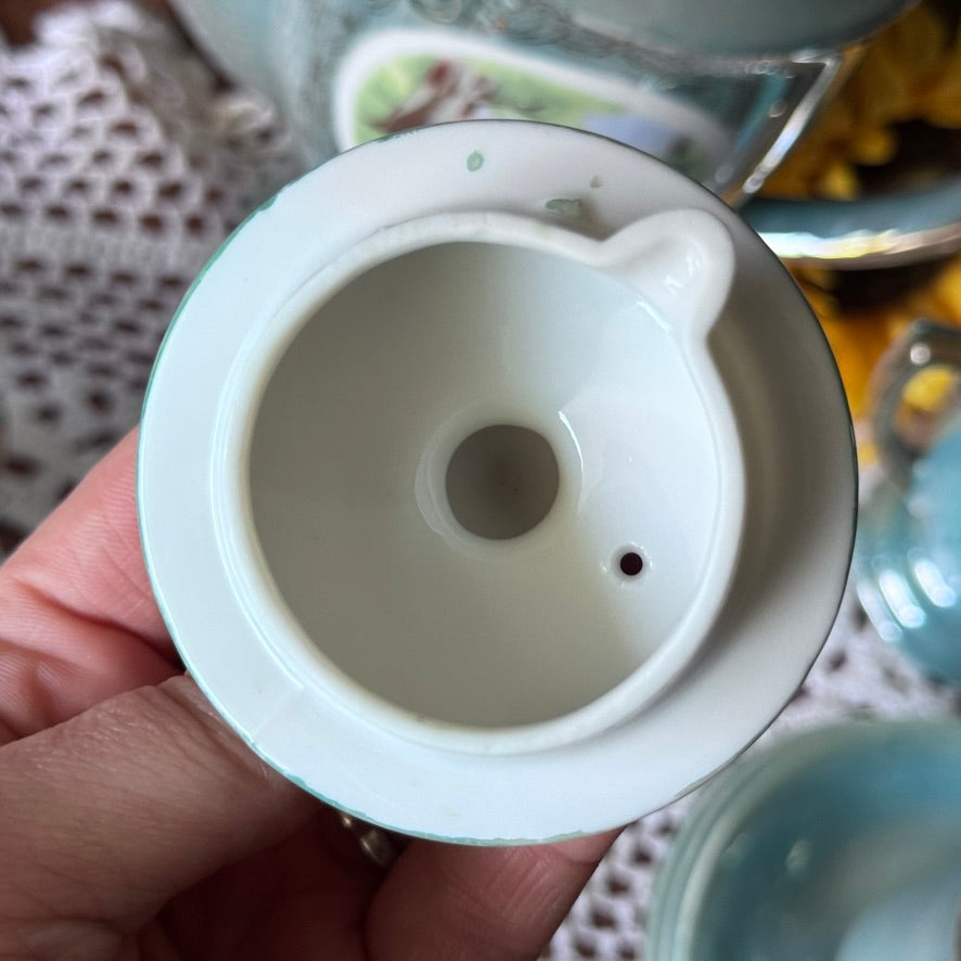 Greek Inspired Green/Aqua Lustreware Tea Set Japan