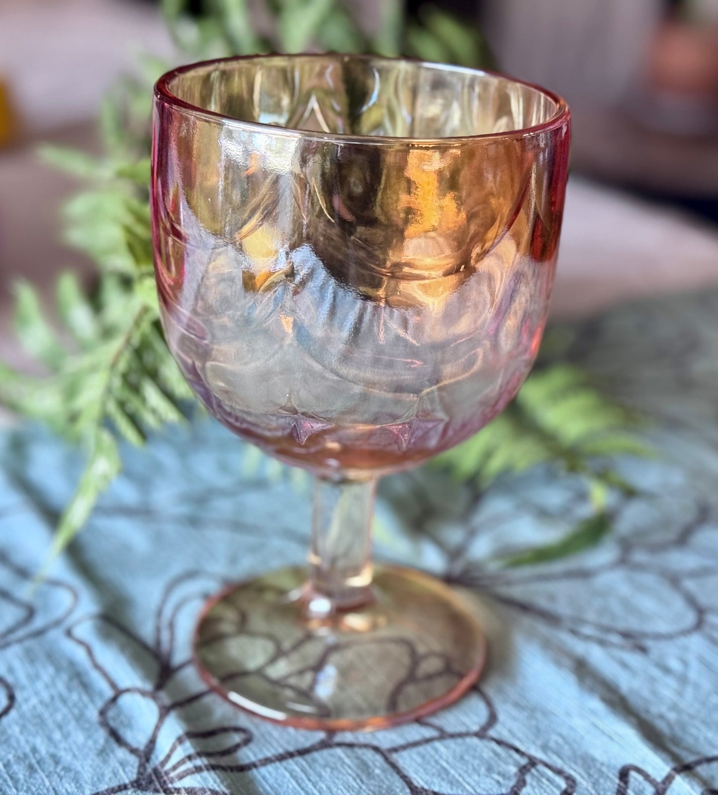Large Marigold Jeannette Glass Goblet