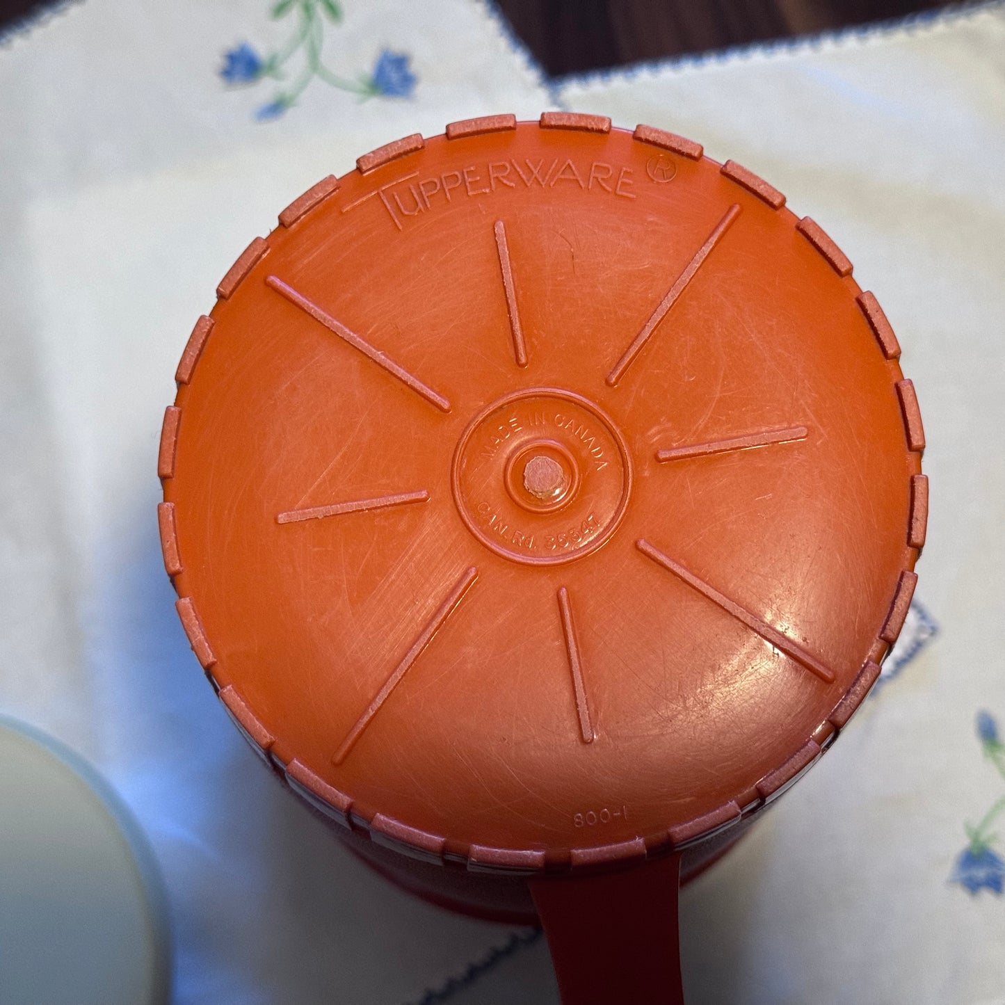 Orange Tupperware 2 QT Pitcher