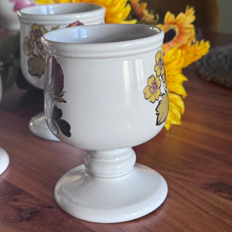 'Clover' Stoneware Wine Chalice/Goblet Sadler